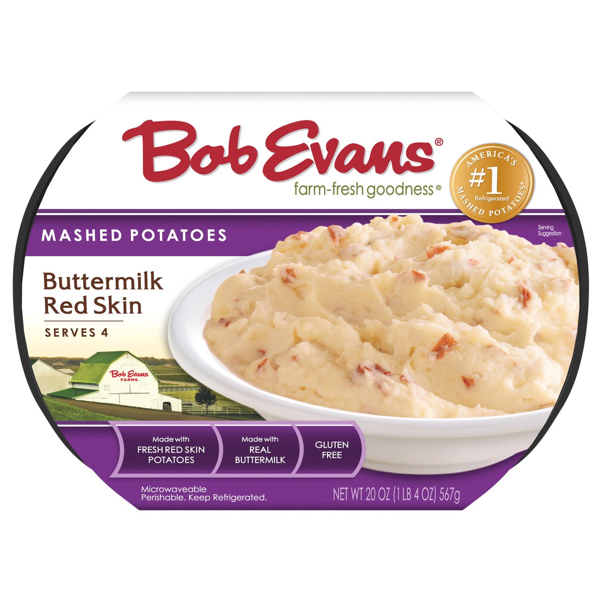 slide 1 of 9, Bob Evans Buttermilk Red Skin Mashed Potatoes, 20 Oz, Pack of 1, 20 oz