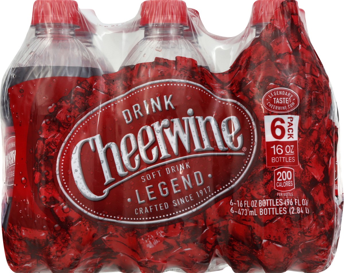 slide 10 of 12, Cheerwine 6 Pack Soft Drink 6 - 16 fl oz Bottles, 6 ct