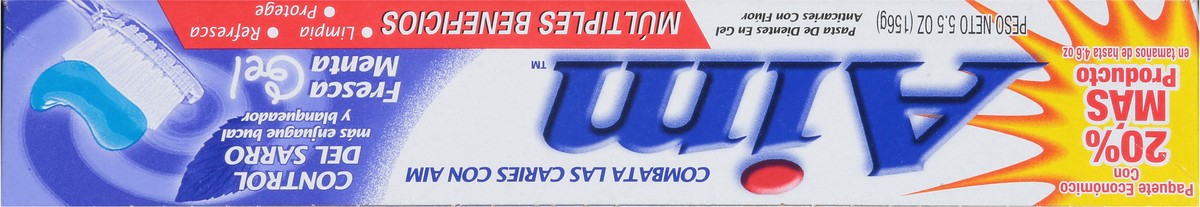 slide 2 of 9, Aim Tartar Control Plus Mouthwash & Whitening Anticavity Fluoride Toothpaste , 5.5 oz, 5.5 oz