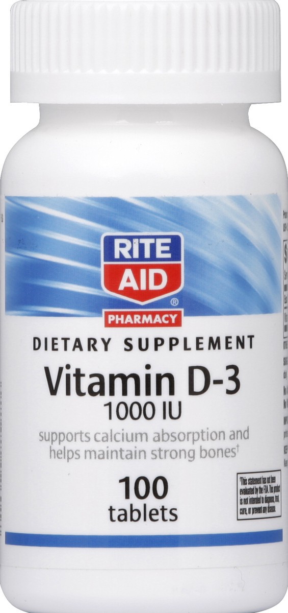 slide 2 of 3, Rite Aid Ra Vit D3 1000Iu, 100 ct