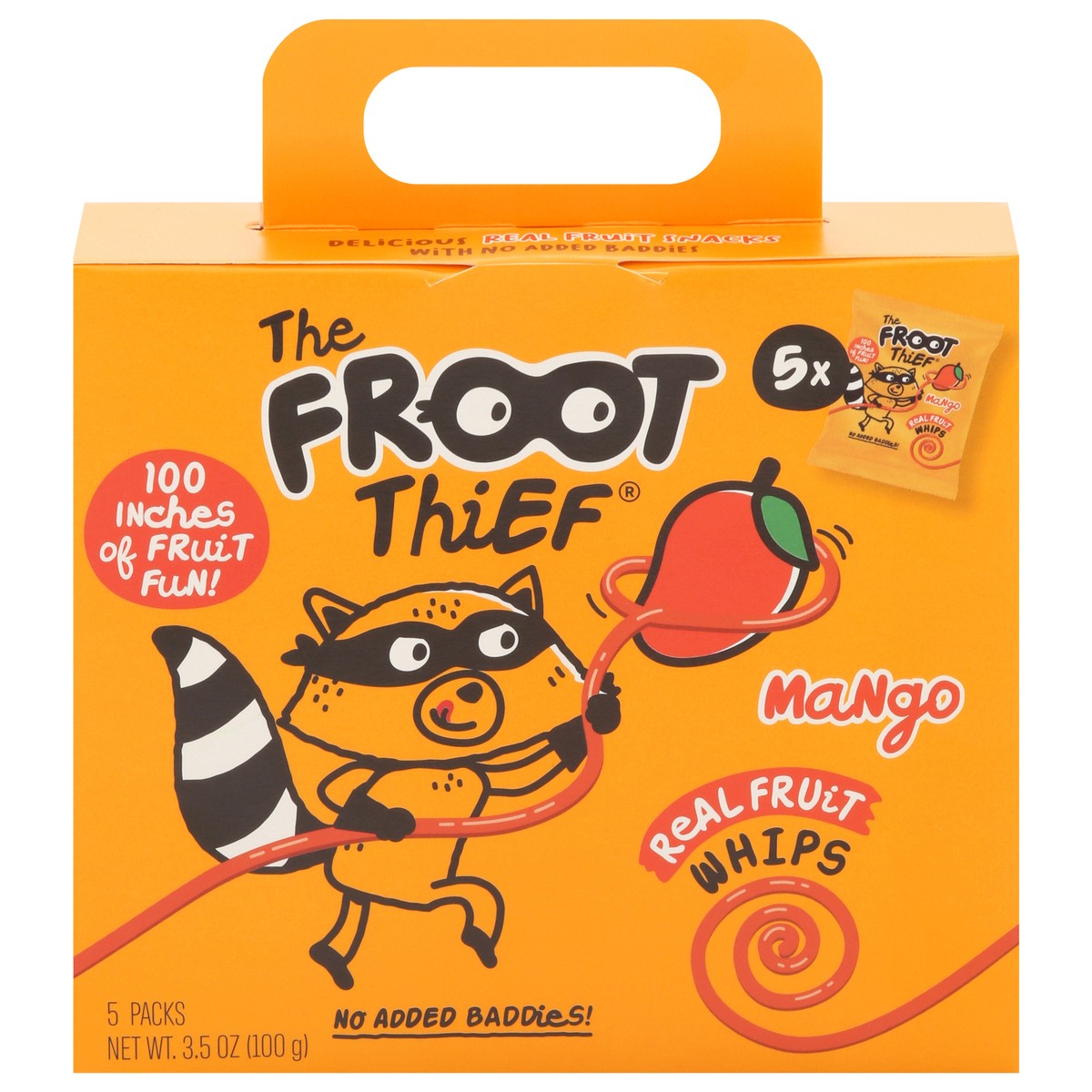 slide 3 of 4, The Froot Thief Real Fruit Mango Whips 5 Packs, 5 ct