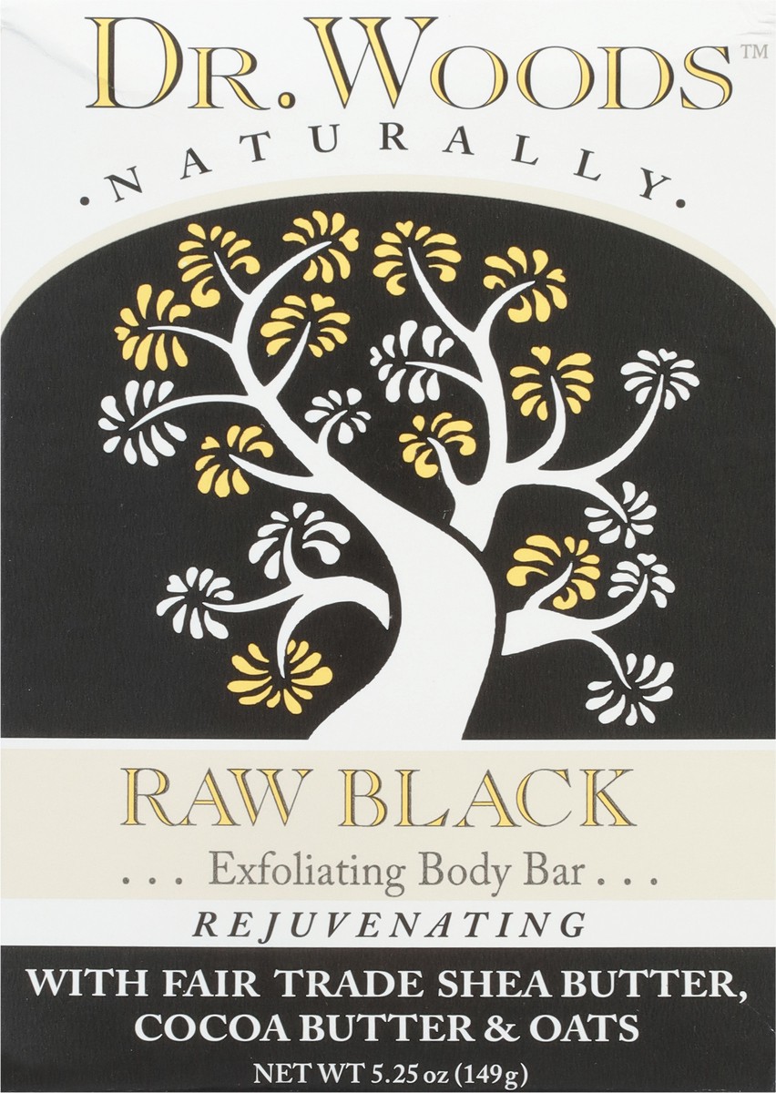 slide 3 of 9, Dr. Woods Naturally Rejuvenating Raw Black Exfoliating Body Bar 5.25 oz, 5.25 oz