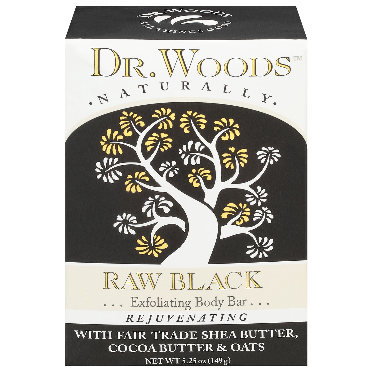 slide 1 of 9, Dr. Woods Naturally Rejuvenating Raw Black Exfoliating Body Bar 5.25 oz, 5.25 oz
