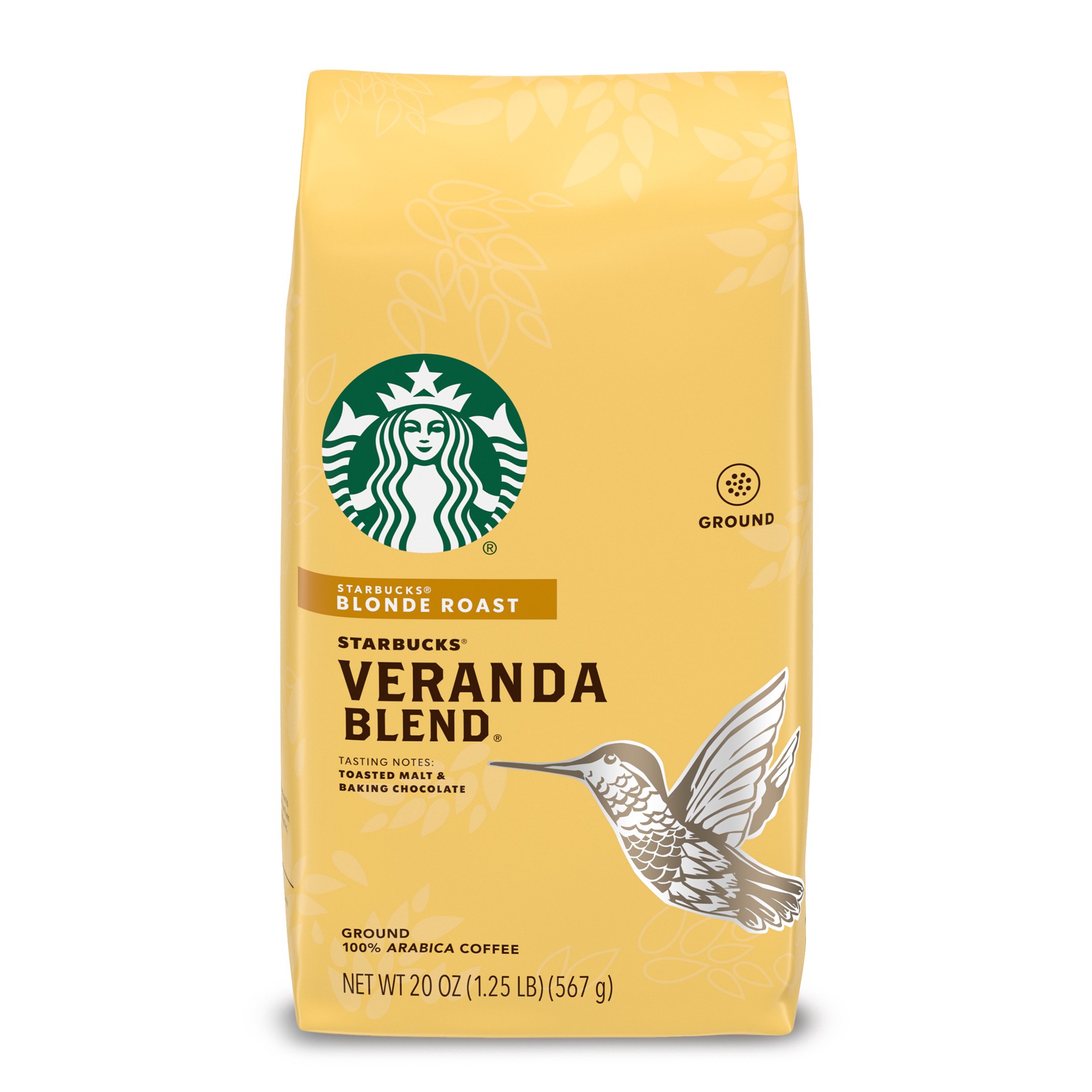 slide 1 of 9, Starbucks Ground Coffee—Starbucks Blonde Roast Coffee—Veranda Blend—100% Arabica—1 bag (20 oz), 20 oz