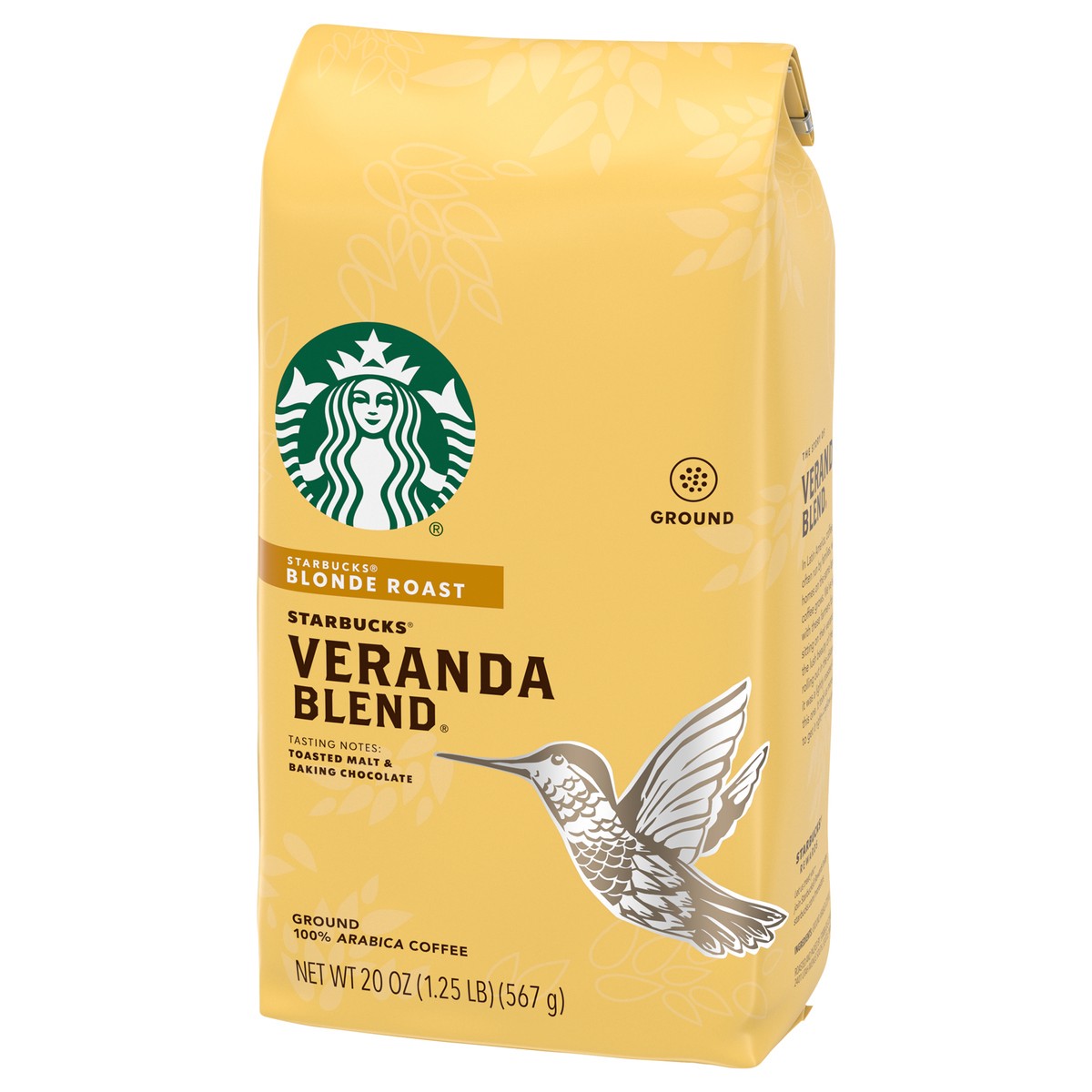 slide 7 of 9, Starbucks Ground Coffee—Starbucks Blonde Roast Coffee—Veranda Blend—100% Arabica—1 bag (20 oz), 20 oz