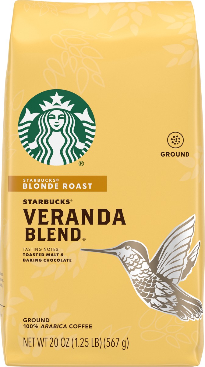 slide 5 of 9, Starbucks Ground Coffee—Starbucks Blonde Roast Coffee—Veranda Blend—100% Arabica—1 bag (20 oz), 20 oz