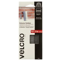 Velcro Brand Industrial Fasteners Extreme Outdoor Weather Conditions Professional Grade Heavy Duty Strength Holds Up To On Rough Surfaces, 4 in x 1 in Strips