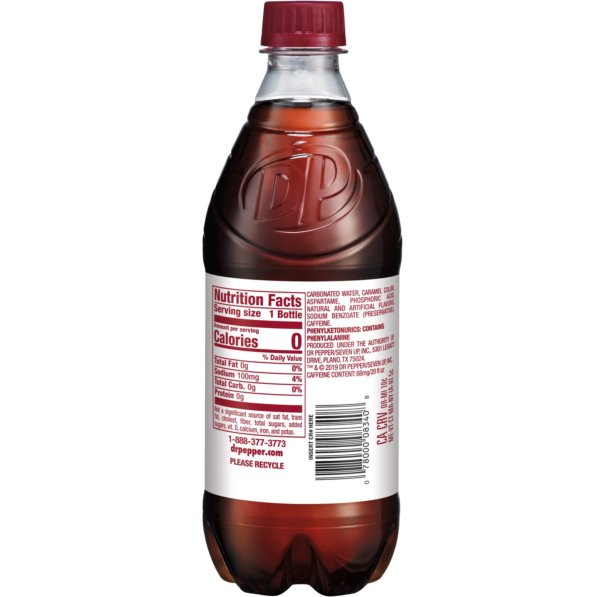slide 3 of 5, Dr Pepper Diet Soda 20 fl oz, 20 oz