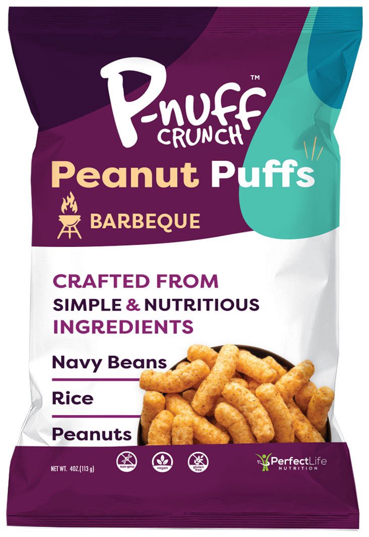 slide 1 of 1, P-nuff Crunch Barbeque Peanut Puffs, 4 oz