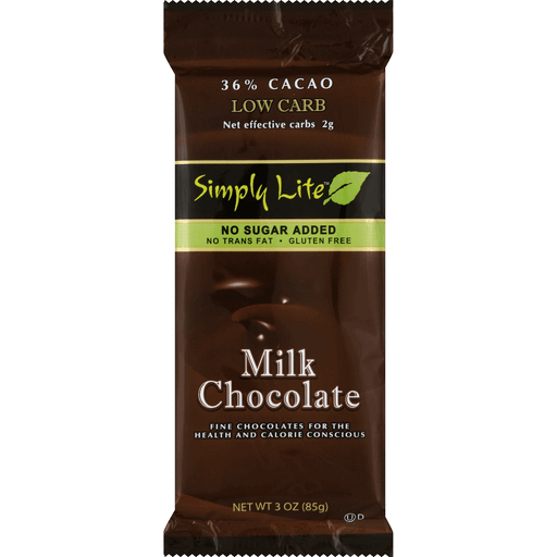 slide 1 of 1, Simply Lite Milk Chocolate, 3 oz