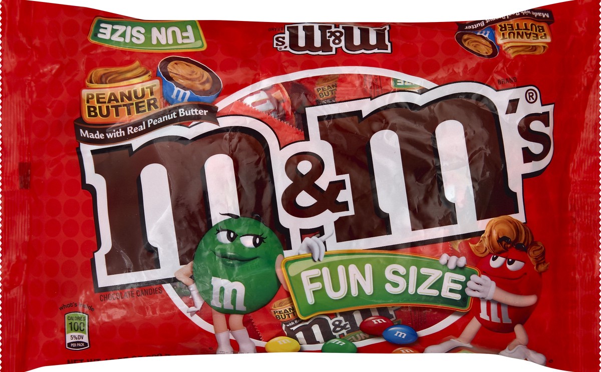 slide 4 of 5, M&M's, Peanut Butter Chocolate Candy Fun Size Bag, 10.57 Oz, 10.57 oz