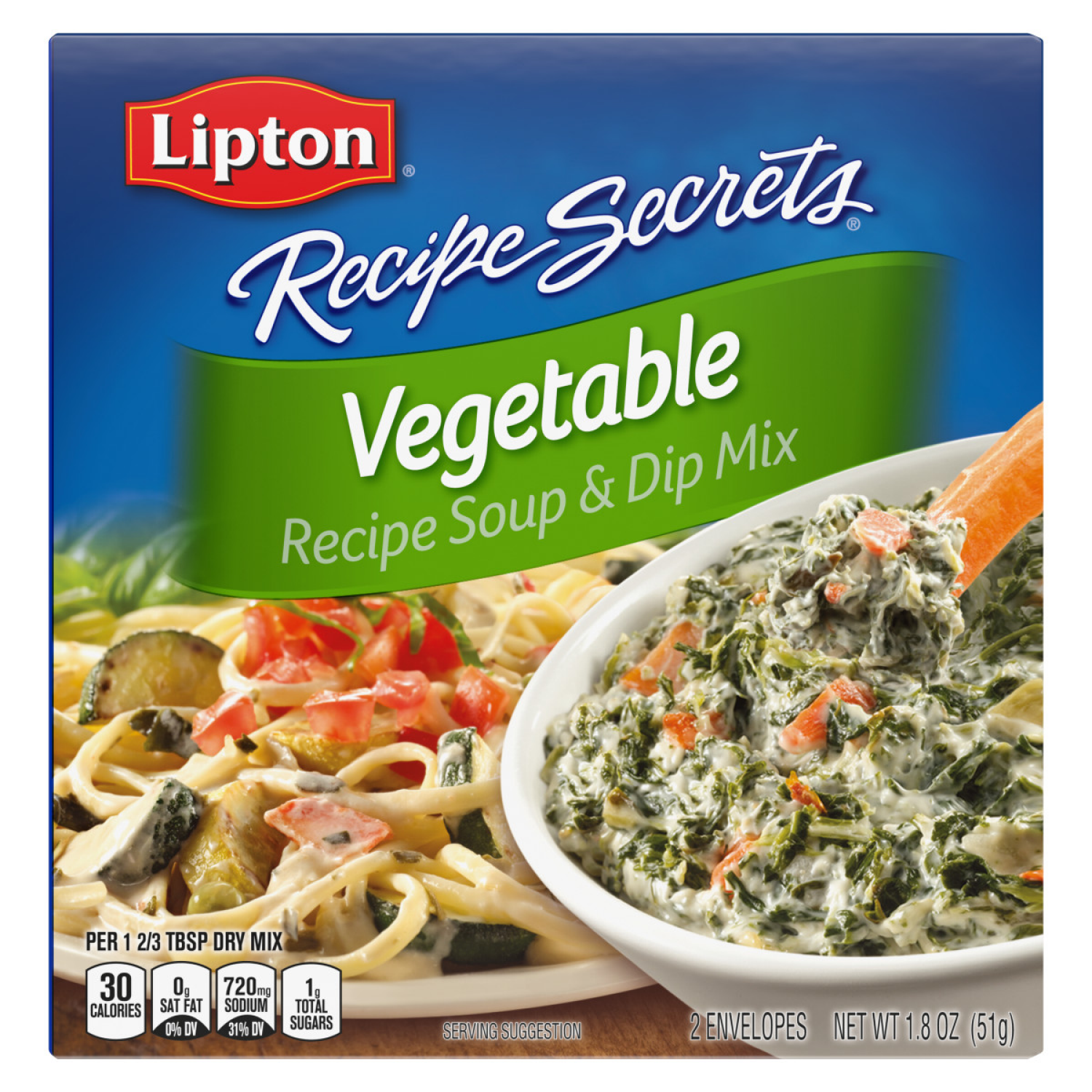 slide 2 of 4, Lipton Recipe Secrets Soup and Dip Mix Vegetable, 1.8 oz, 1.80 oz