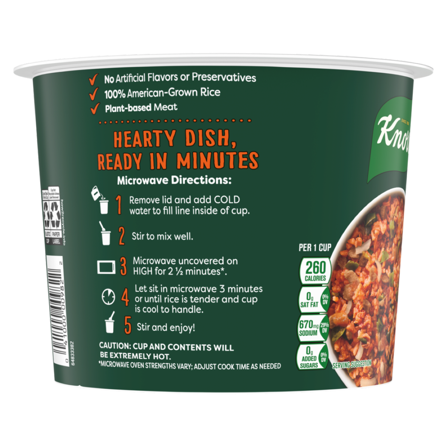 slide 4 of 7, Knorr Rice Cup Side Meal Cajun-Style Veggie Jambalaya 2.6 OZ, 2.6 oz