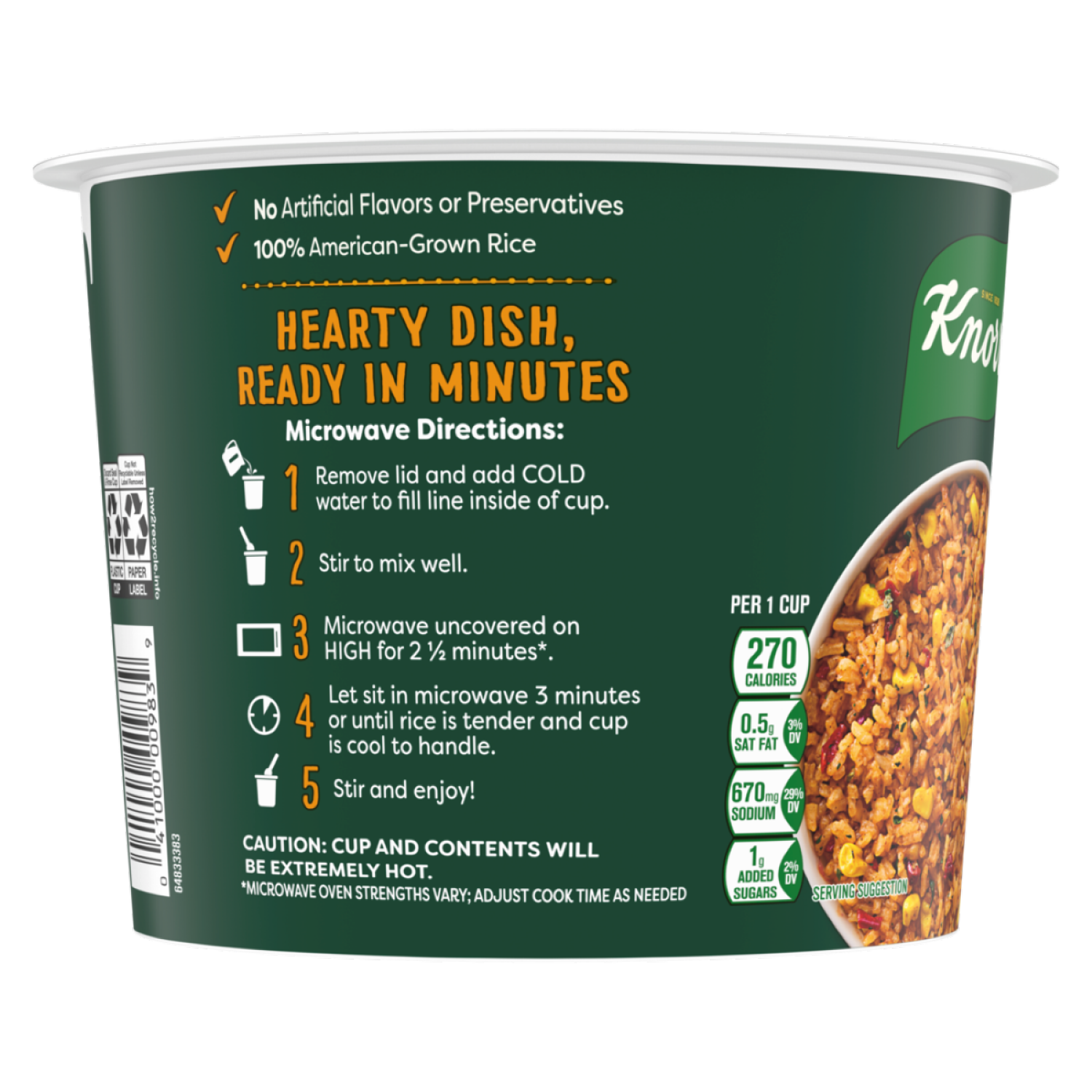 slide 2 of 5, Knorr Rice Cup Side Meal Mexican Elote Rice Cup 2.6 OZ, 2.6 oz