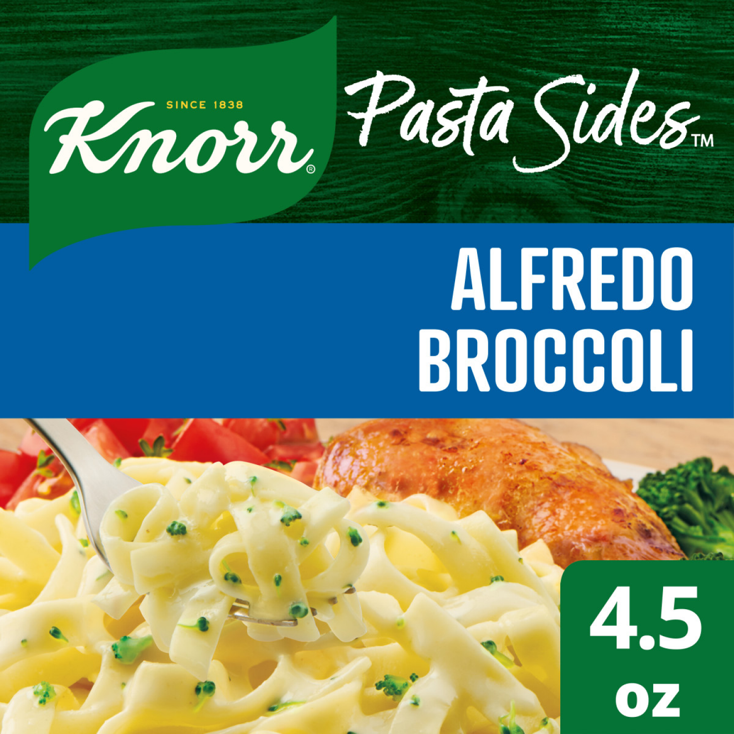 slide 1 of 5, Knorr Alfredo Broccoli Fettuccine Pasta Sides, 4.5 oz