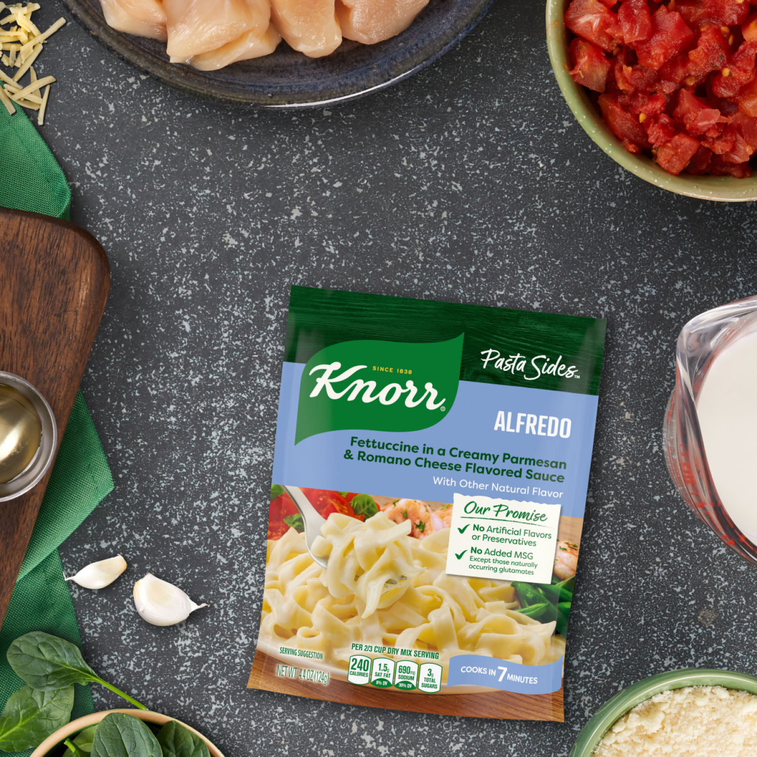 slide 4 of 4, Knorr 4.4 oz Pasta Sides Fettuccine Alfredo, 4.4 oz