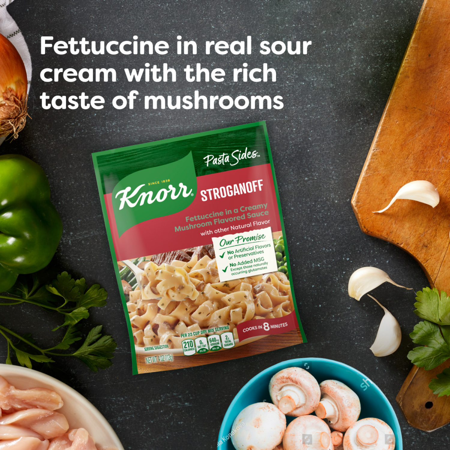 slide 5 of 5, Knorr Stroganoff Pasta Sides 4 oz, 4 oz