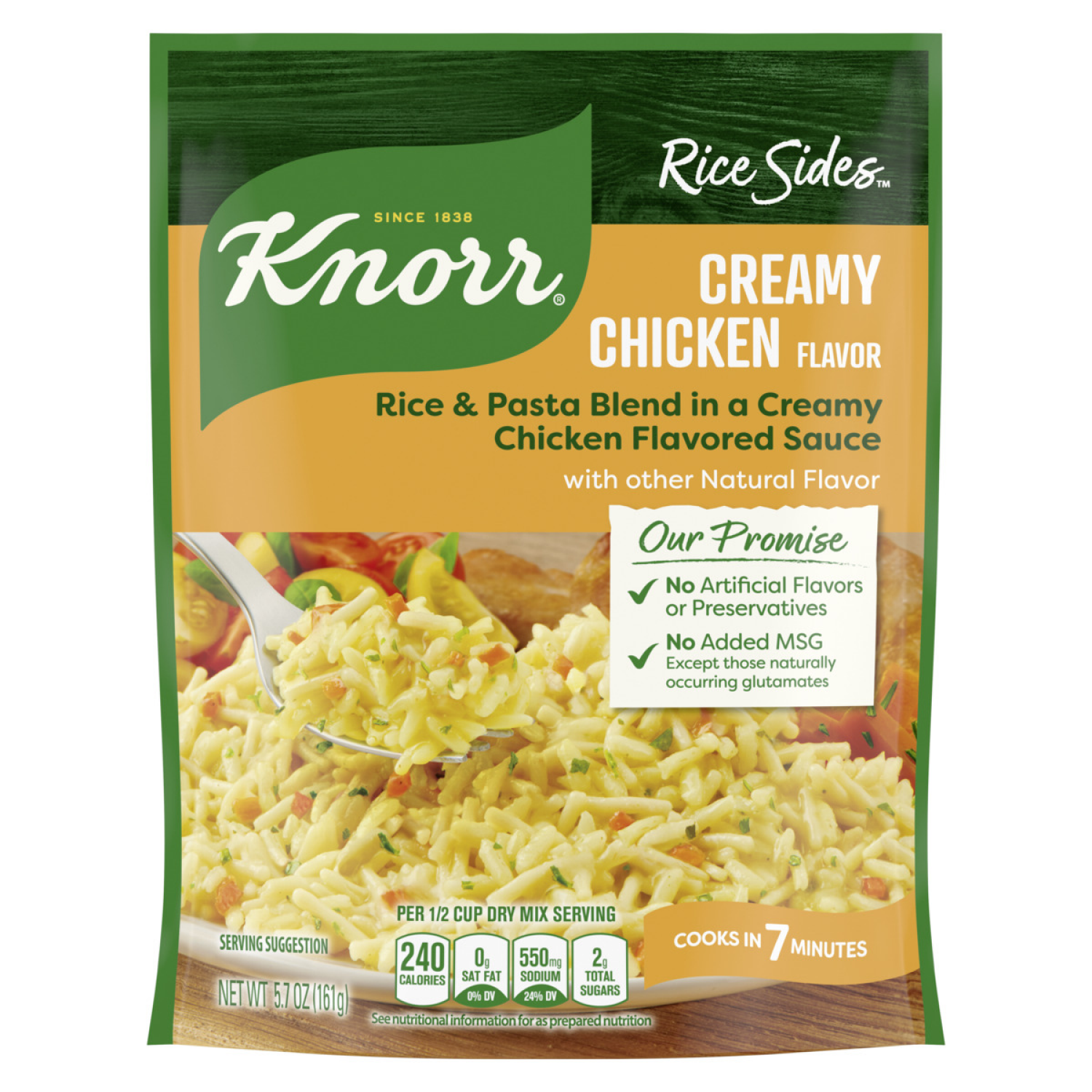 slide 4 of 5, Knorr Creamy Chicken Long Grain Rice and Vermicelli Pasta Blend Rice Sides, 5.7 oz