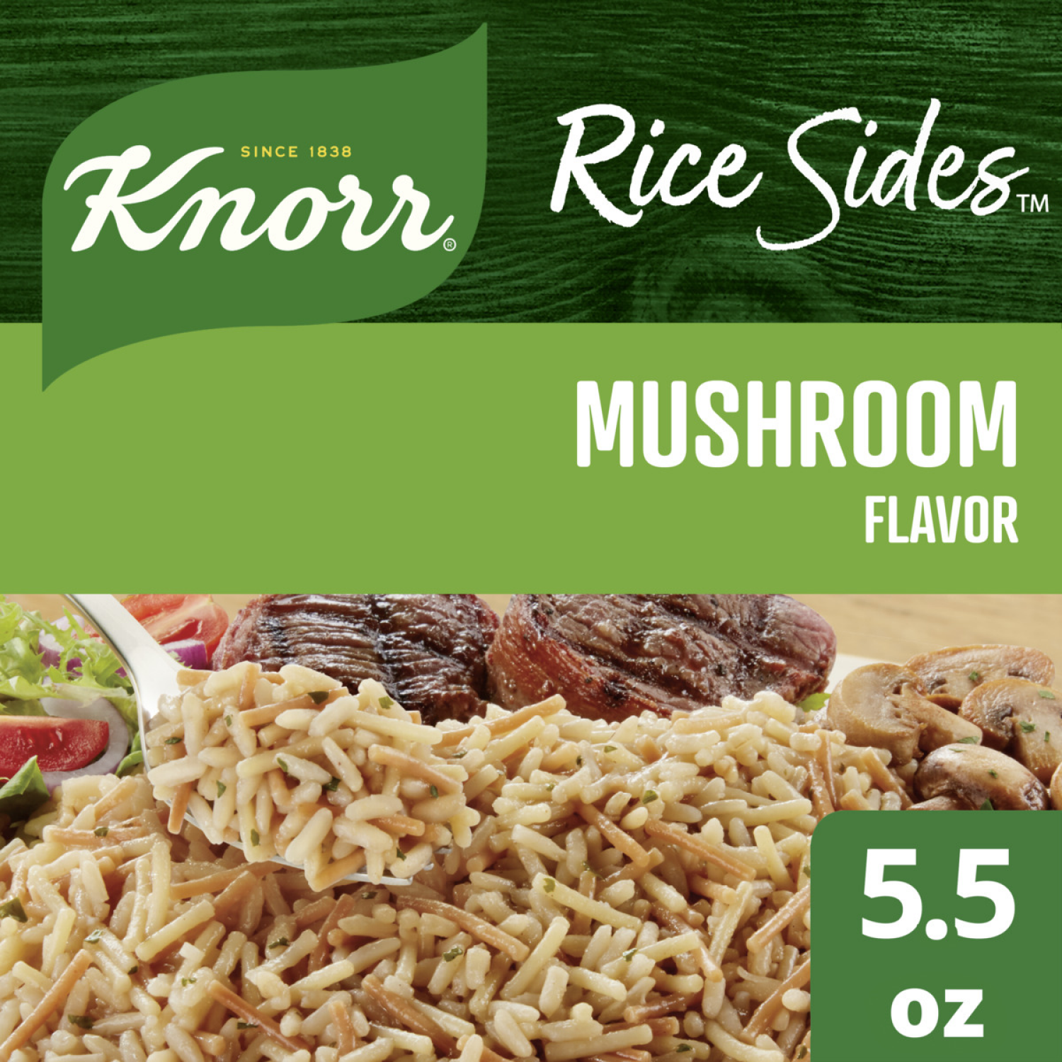slide 1 of 5, Knorr Mushroom Long Grain Rice and Vermicelli Pasta Blend Rice Sides, 5.5 oz