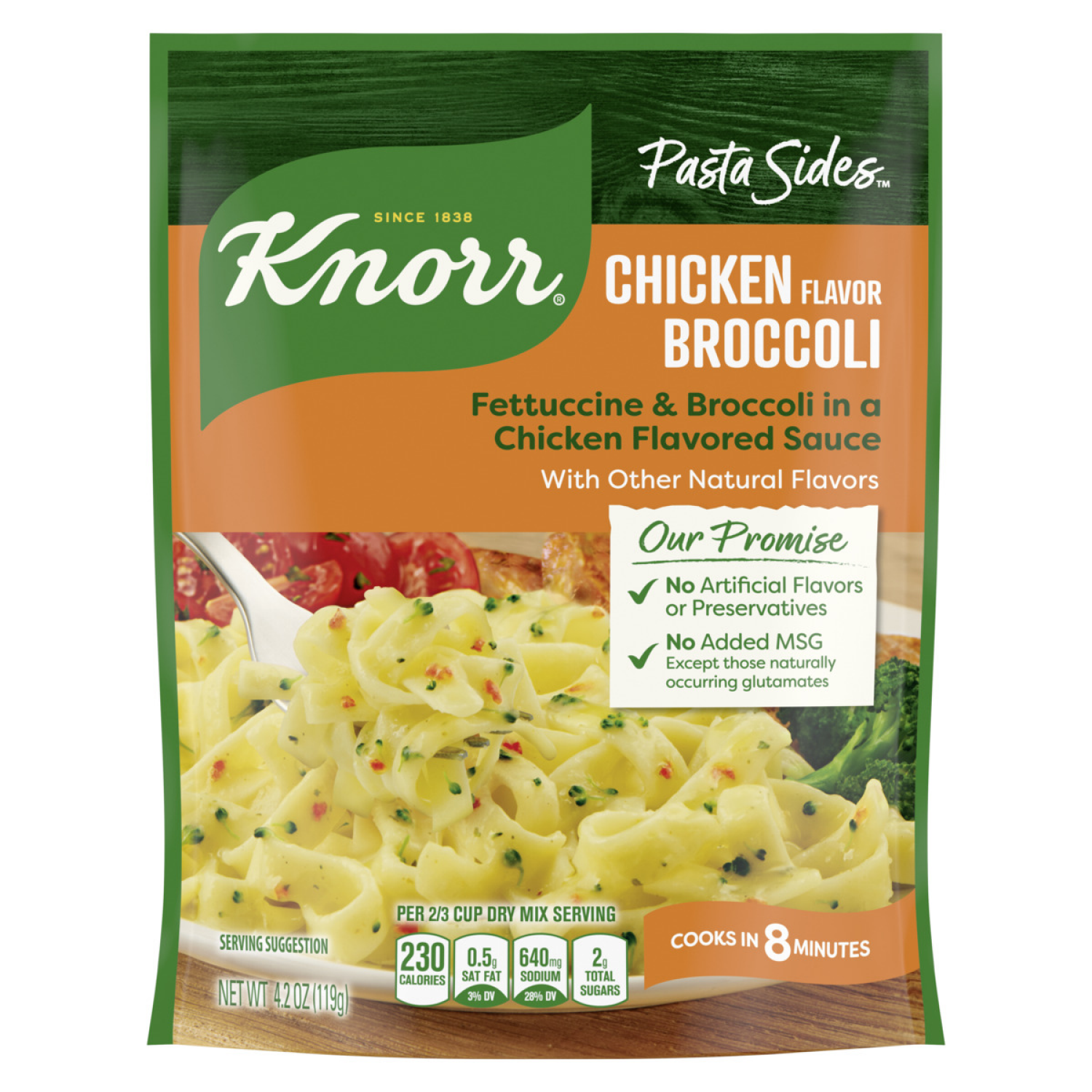 slide 6 of 8, Knorr 4.2 oz Pasta Sides Chicken Broccoli, 4.2 oz