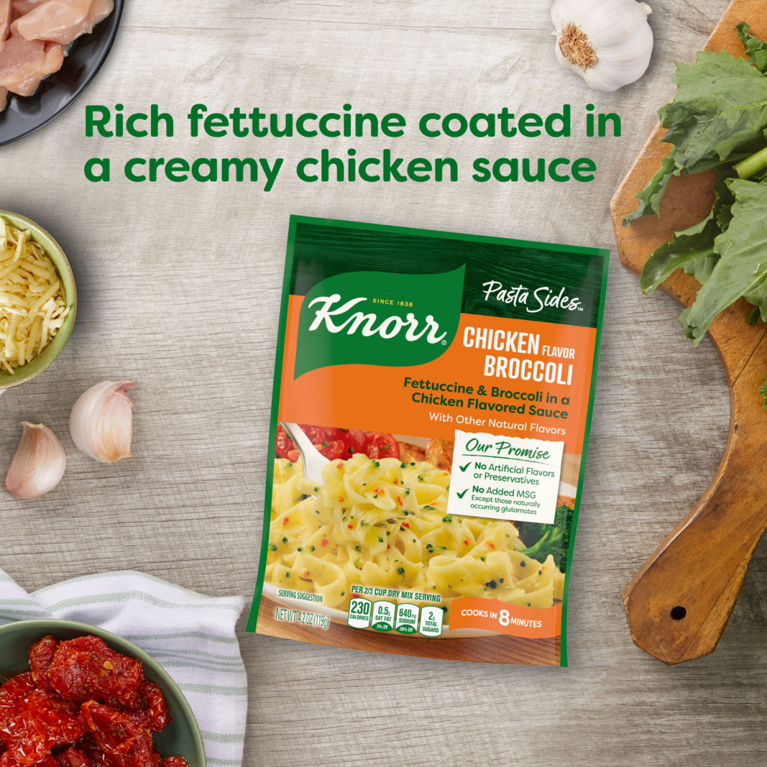 slide 8 of 8, Knorr 4.2 oz Pasta Sides Chicken Broccoli, 4.2 oz