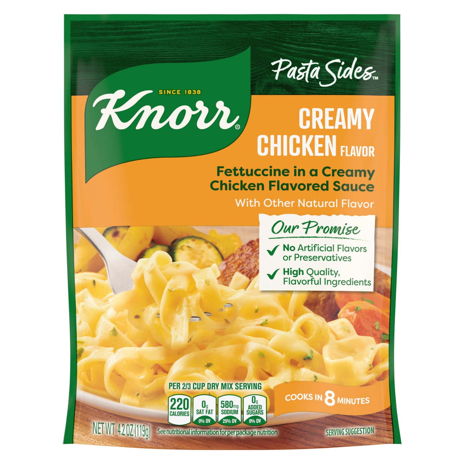 slide 6 of 8, Knorr 4.2 oz Pasta Sides Creamy Chicken, 4.2 oz