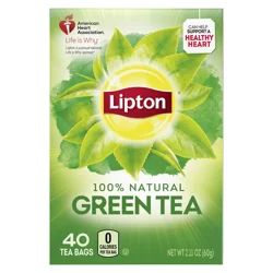 Lipton Tea Bags Green Tea, 2.12 oz, 40 Count
