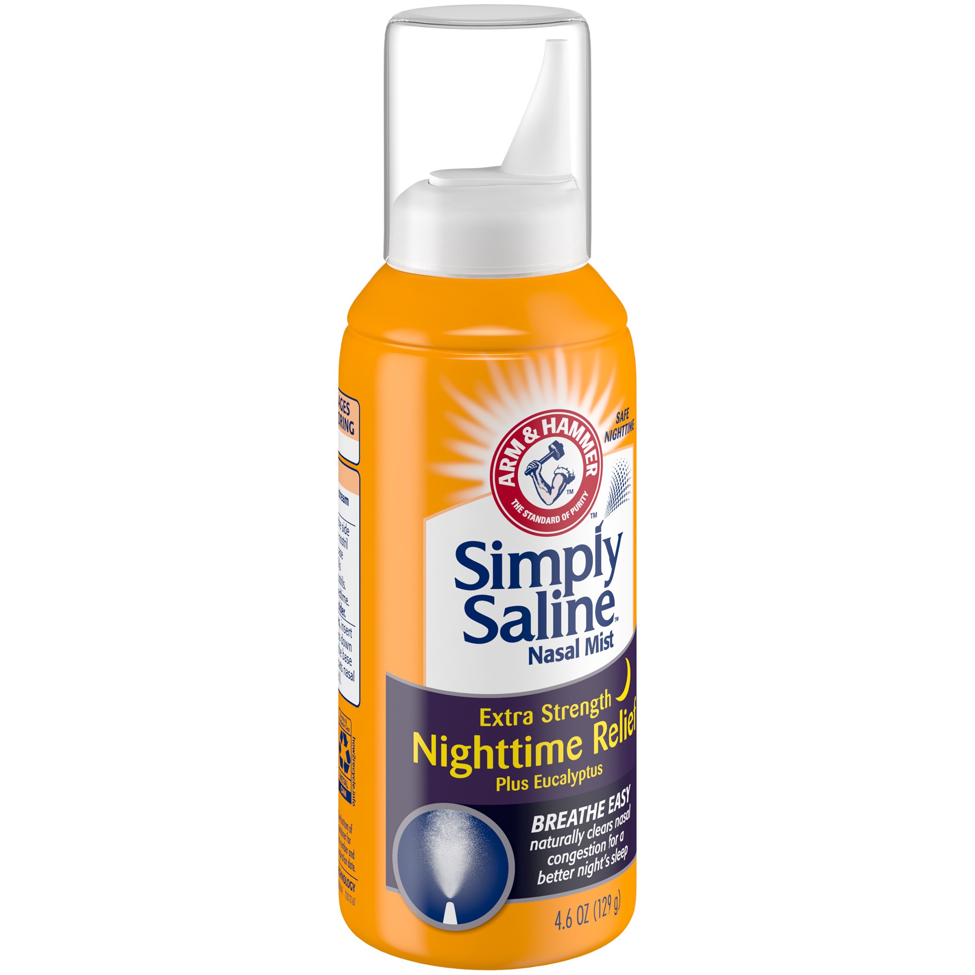 slide 2 of 4, ARM & HAMMER Simply Saline Nasal Mist, Nighttime Formula With Eucalyptus, 4.6 oz