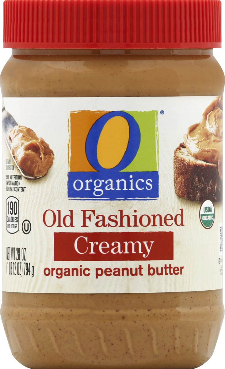 slide 2 of 2, O Orgnc Peanut Butter Old Fashioned Crmy, 28 oz