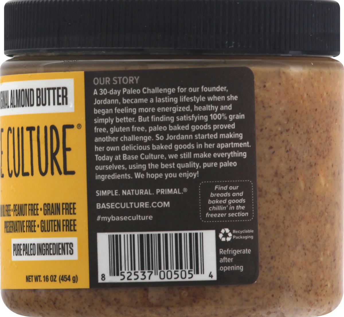 slide 8 of 13, Base Culture Original Almond Butter 16 oz, 16 oz