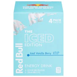 Red Bull Iced Edition Energy Drink, Iced Vanilla Berry, 4 x 8.4 fl oz