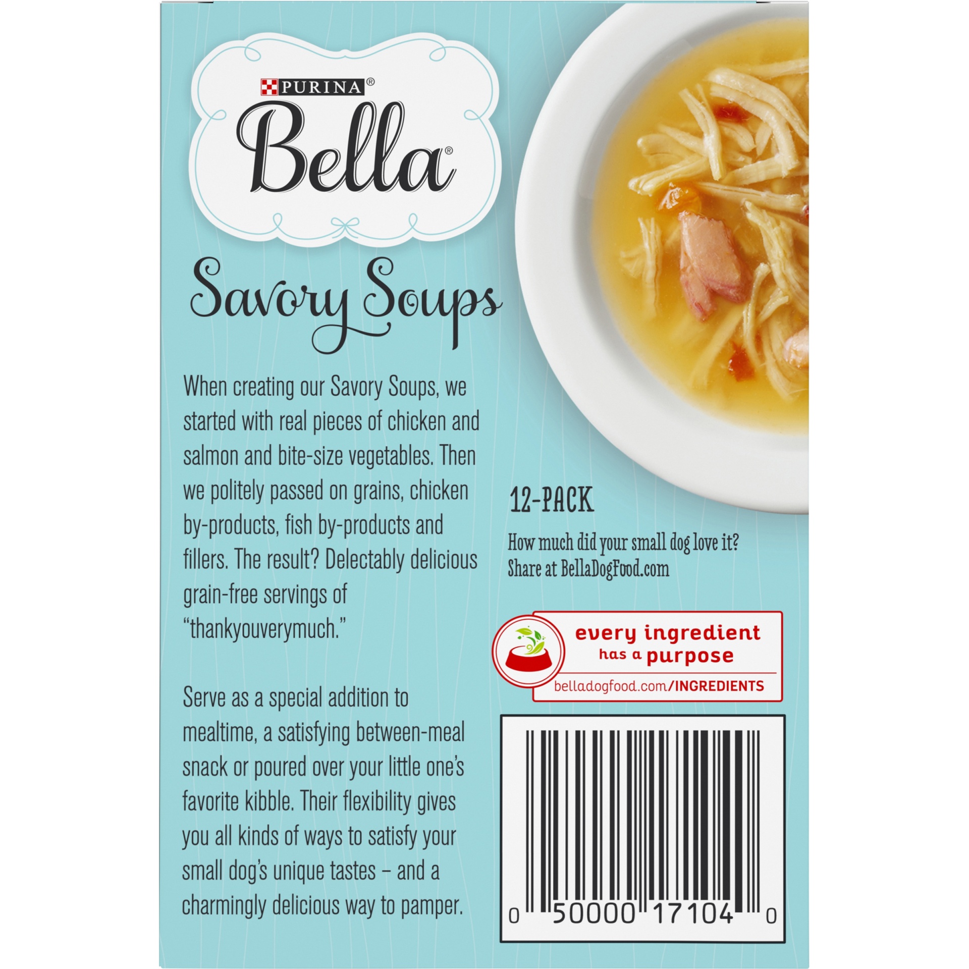 slide 9 of 9, Purina Bella Savory Soups Classic Recipes Dog Complement Variety Pack, 12 ct