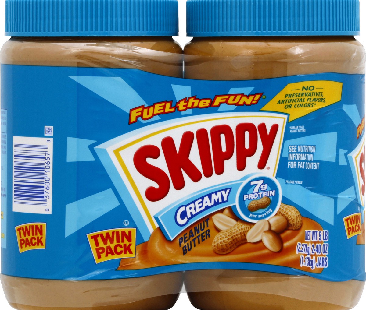 slide 2 of 7, Skippy Twin Pack Creamy Peanut Butter 2 ea, 2 ct; 40 oz