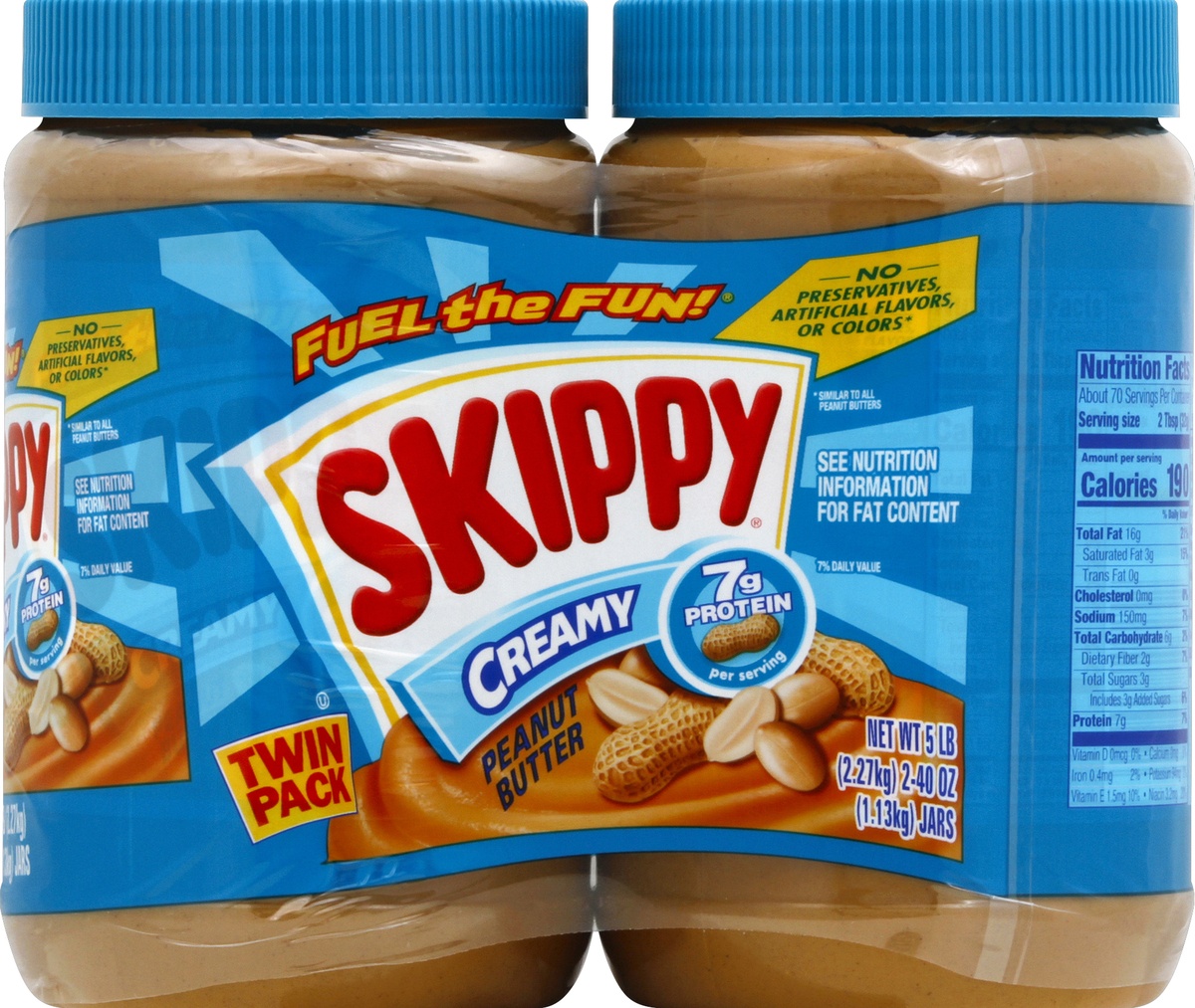 slide 4 of 7, Skippy Twin Pack Creamy Peanut Butter 2 ea, 2 ct; 40 oz