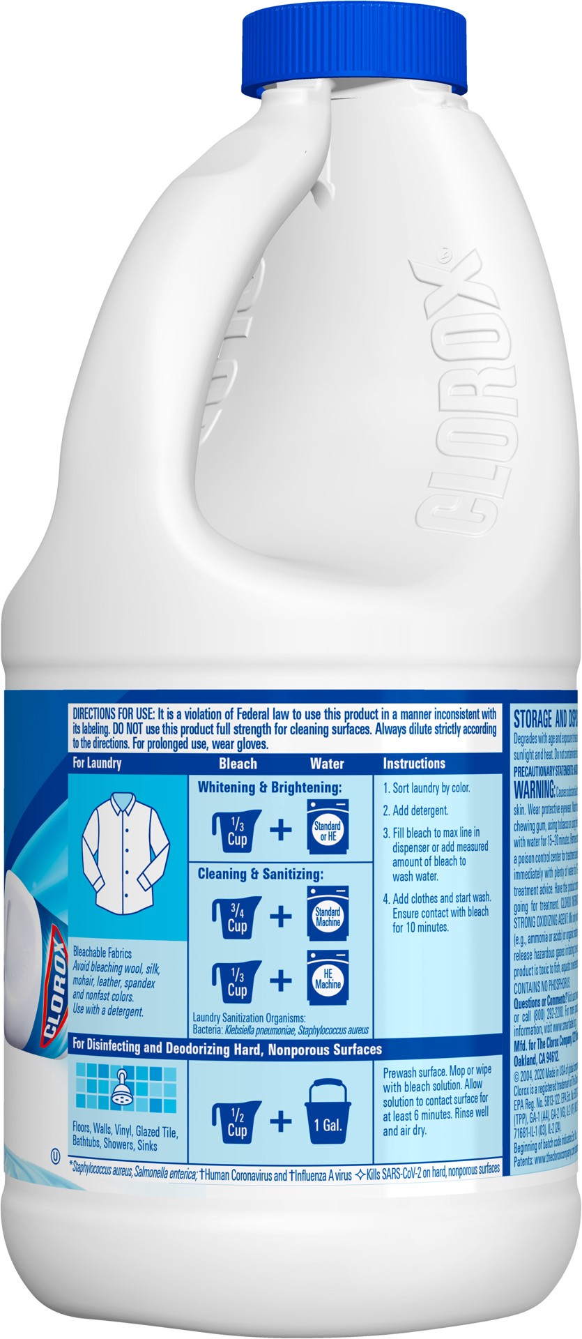 slide 4 of 5, Clorox Splash-Less Regular Bleach, 1.25 qt