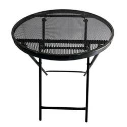 Room & Retreat Steel Mesh Folding Table, 24 In