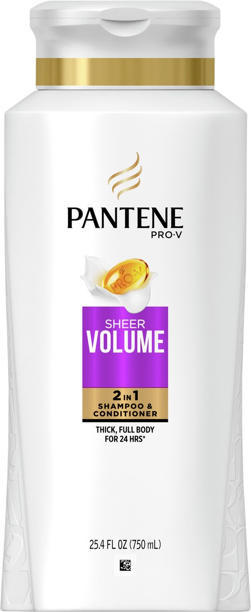 slide 4 of 6, Pantene Pro-V Sheer Volume 2 in 1 Shampoo & Conditioner 25.4 fl oz, 25.4 fl oz