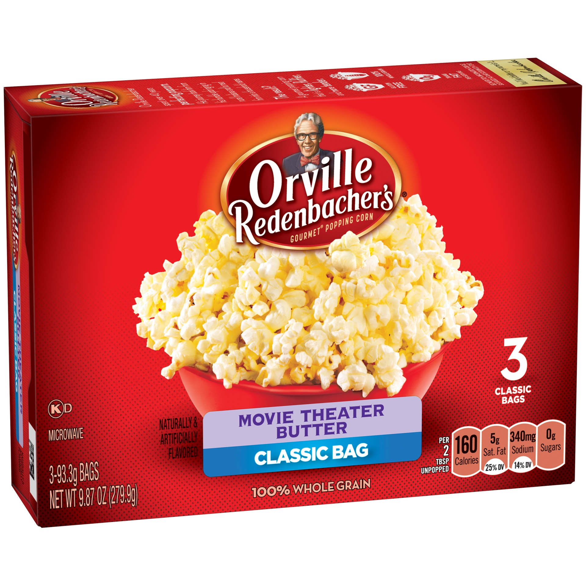 slide 1 of 1, Orville Redenbacher's Movie Theater Butter Classic Bag Gourmet Popping Corn, 3 ct