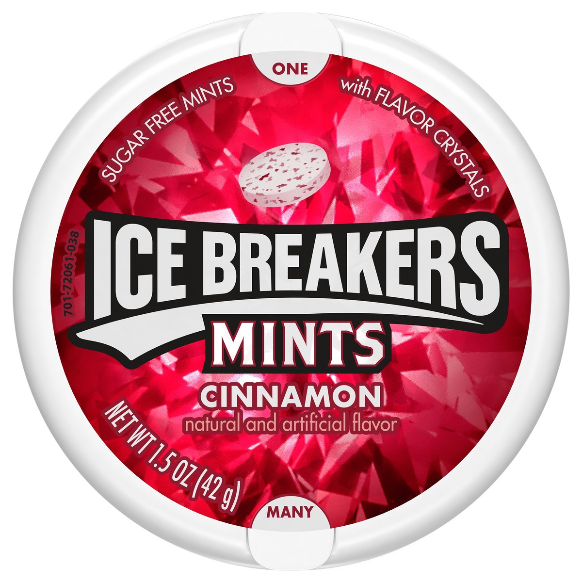 slide 1 of 10, ICE BREAKERS Cinnamon Flavored Sugar Free Mints Puck, 1.5 oz, 1.5 oz