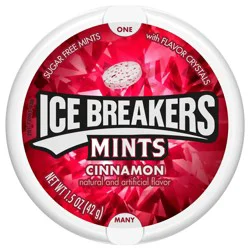 ICE BREAKERS Cinnamon Flavored Sugar Free Mints Puck, 1.5 oz