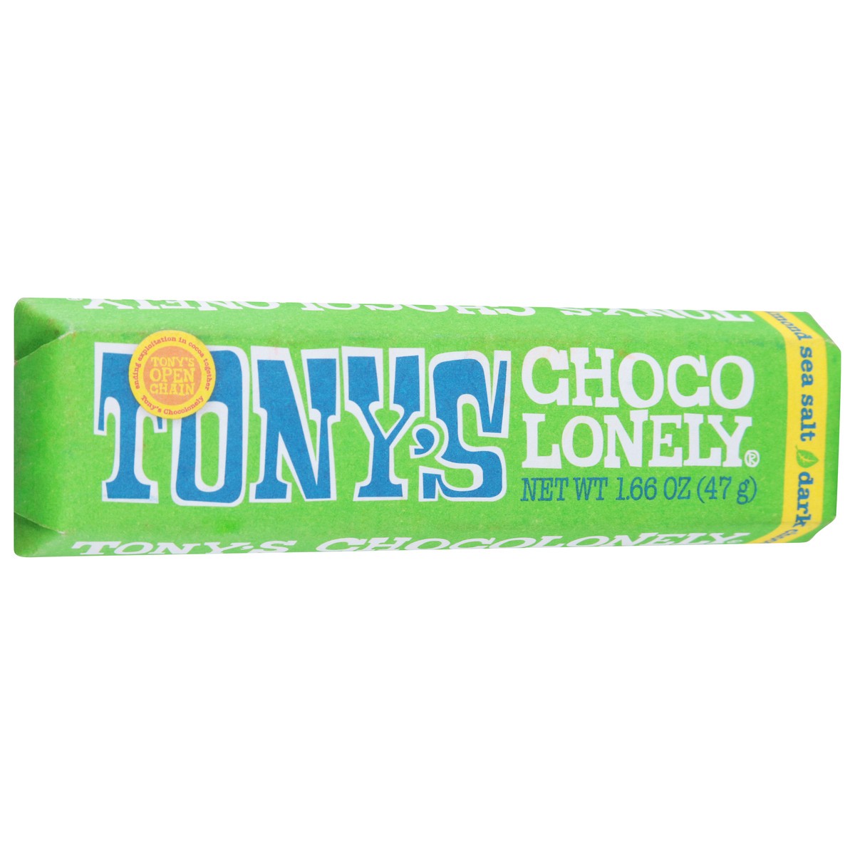 slide 15 of 15, Tony's Chocolonely Almond Salt Dark Chocolate Mini Bar, 1.7 oz