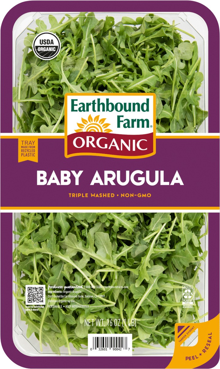 slide 2 of 3, Earthbound Farm Baby Arugula, 1 lb