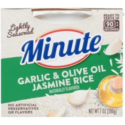Minute Lightly Seasoned Garlic & Olive Oil Jasmine Rice 7 oz. Cup