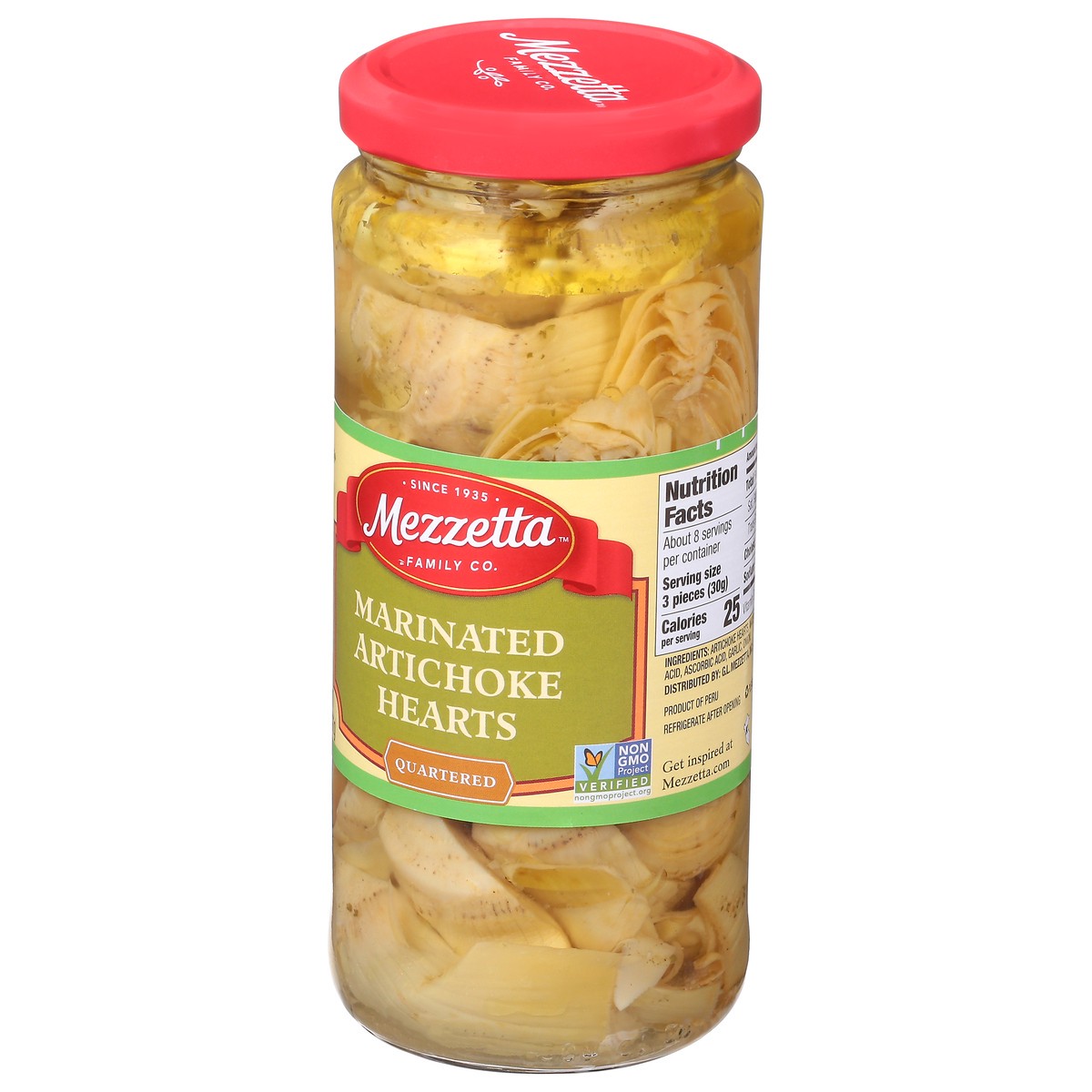 slide 3 of 9, Mezzetta Quartered Marinated Artichoke Hearts 14.5 oz Jar, 