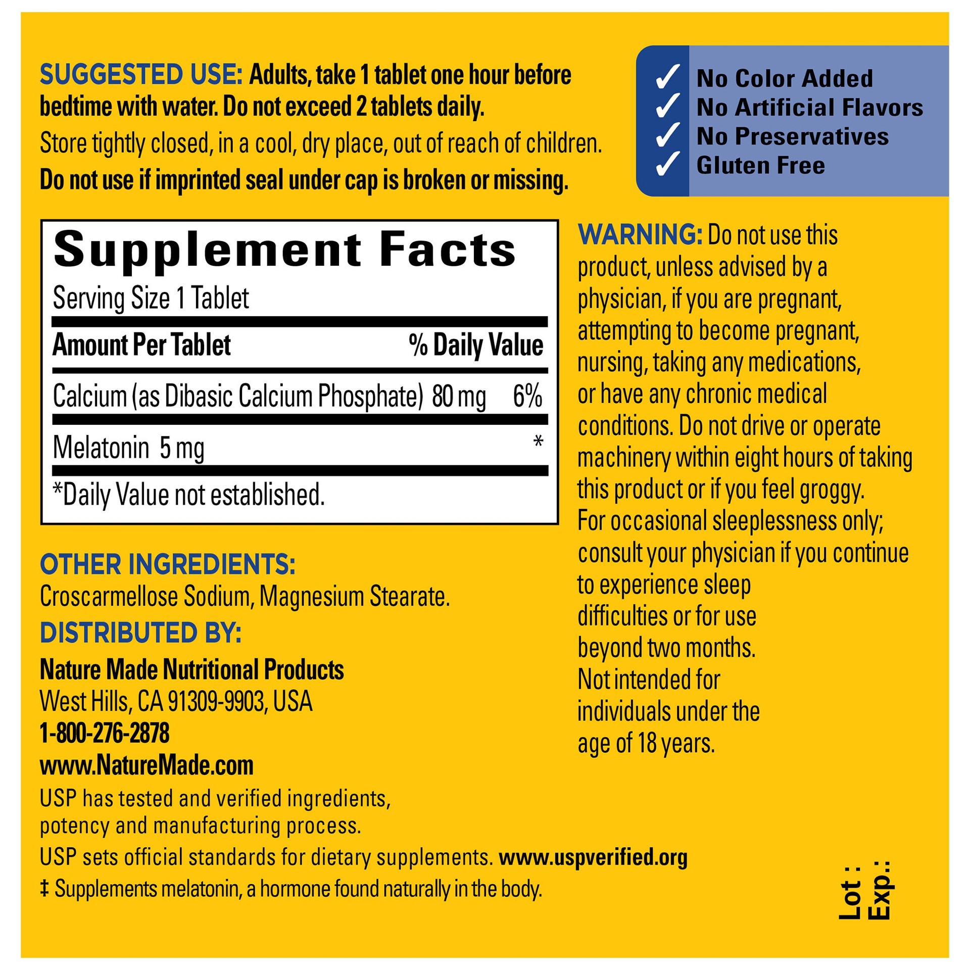 slide 4 of 4, Nature Made 5 mg Tablets Melatonin 103 ea, 103 ct