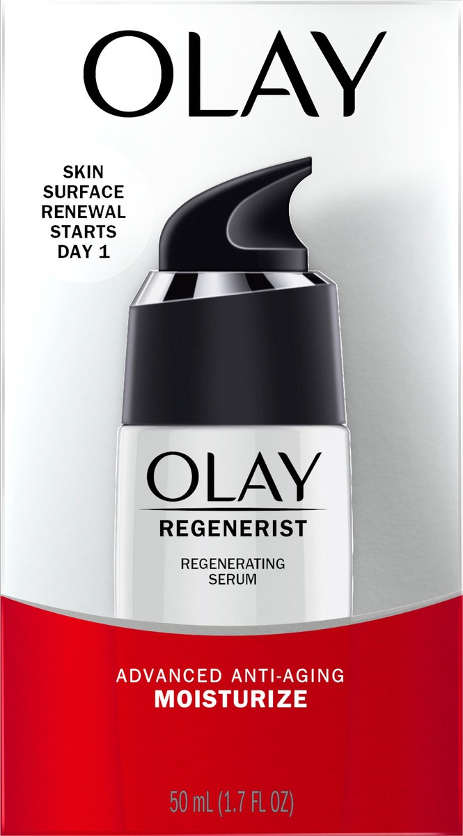 slide 2 of 9, Olay Regenerist Regenerating Serum, Light Gel Face Moisturizer, 1.7 fl oz, 1.7 fl oz