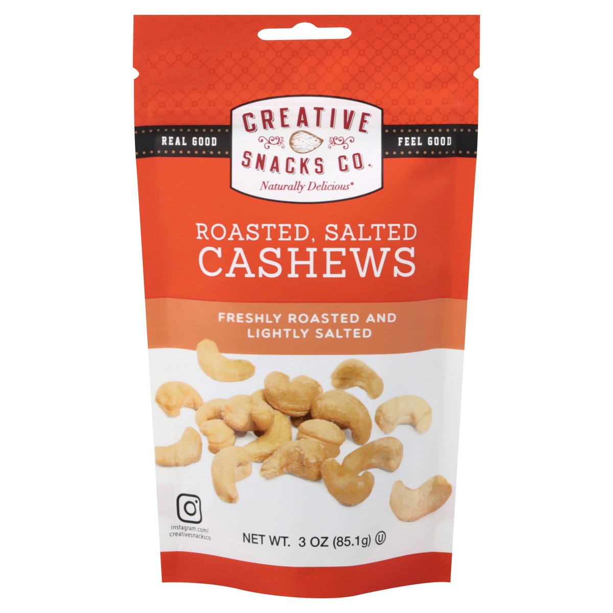 slide 12 of 13, Creative Snacks Roasted Salted Cashews 3 oz, 3 oz