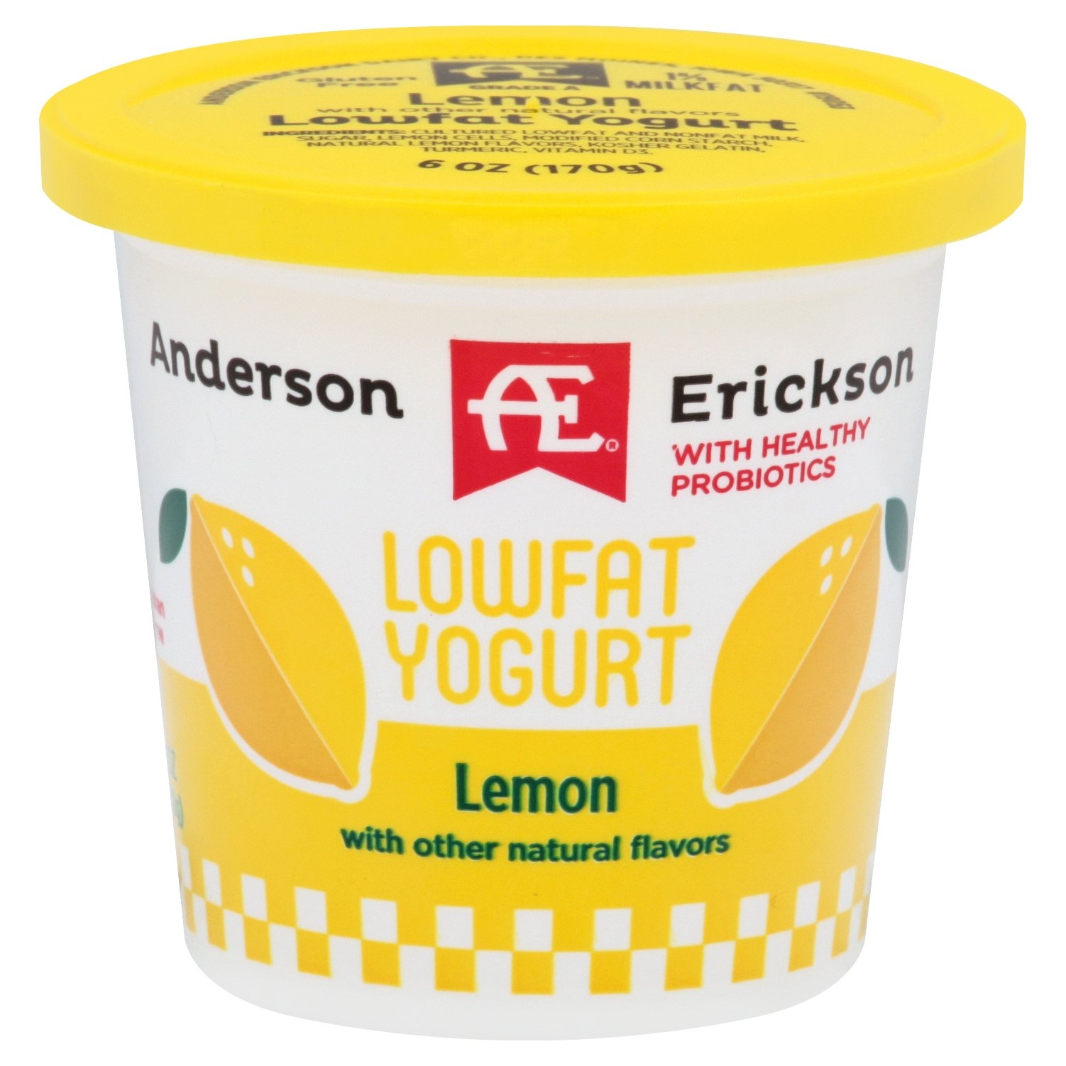 slide 1 of 1, AE Dairy Lowfat Lemon Yogurt, 6 oz