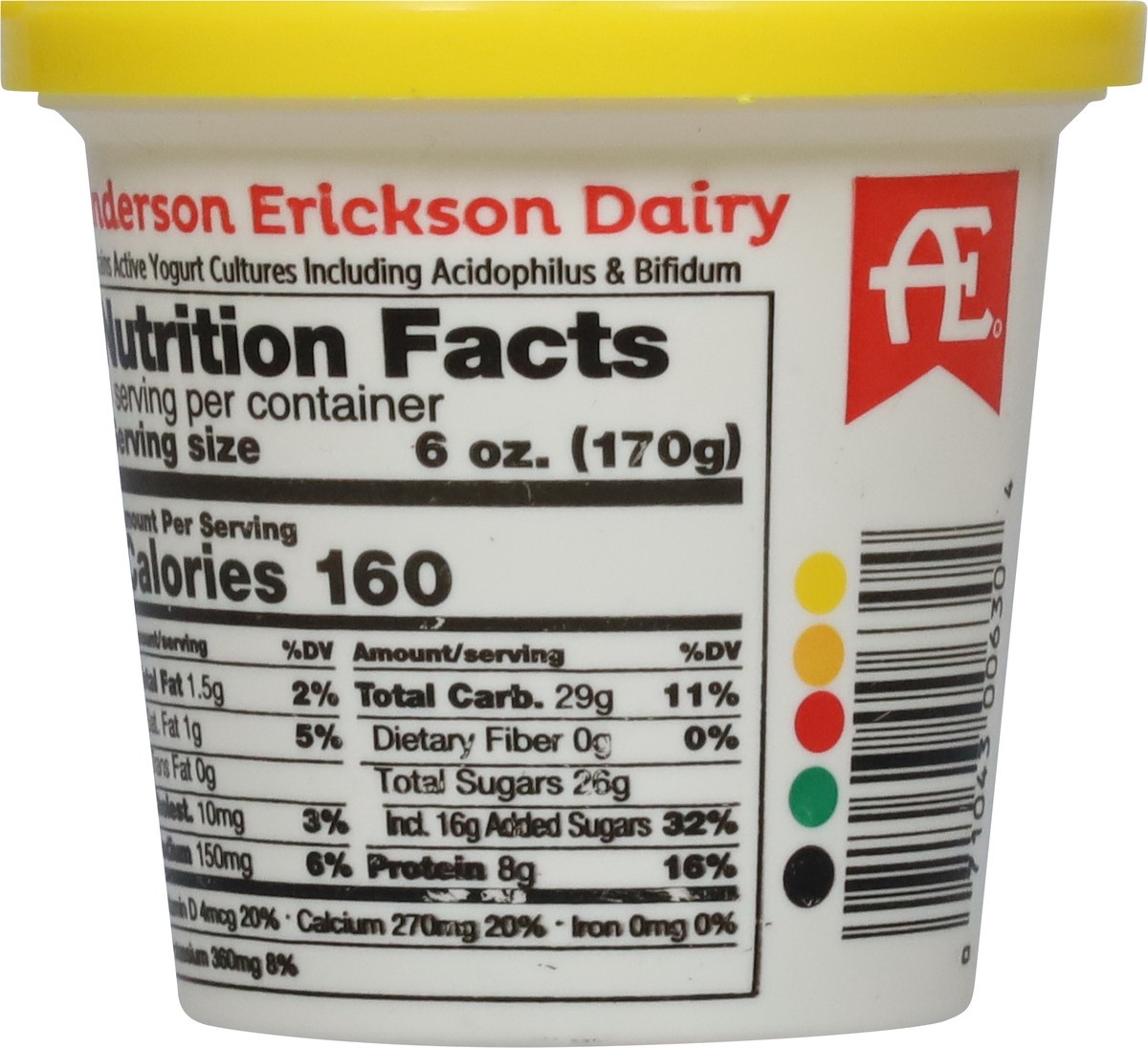 slide 9 of 11, Anderson Erickson Dairy AE Dairy Lowfat Lemon Yogurt, 6 oz