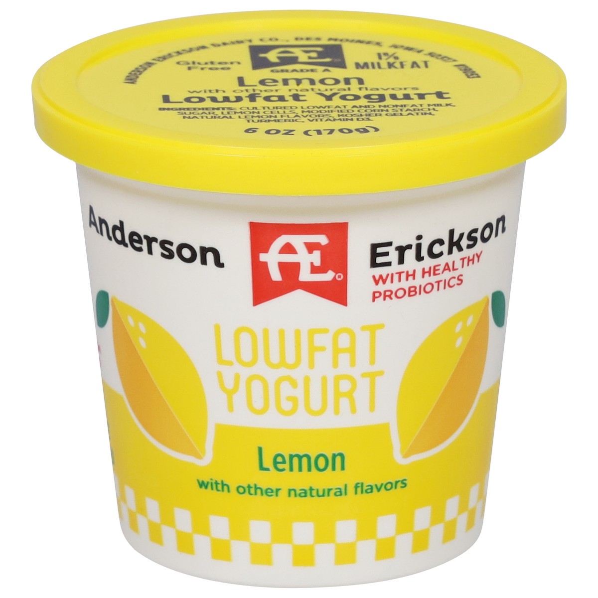 slide 10 of 11, Anderson Erickson Dairy AE Dairy Lowfat Lemon Yogurt, 6 oz